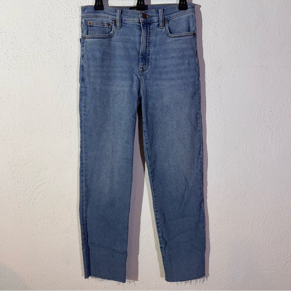 J. Crew // stovepipe high rise light denim wash jeans size 28 Mar1